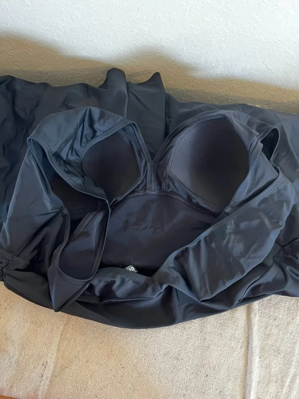 Torrid Woman's Plus-Size Asymmetric One-Piece Padded Bra Swimsuit Dress Sz 26